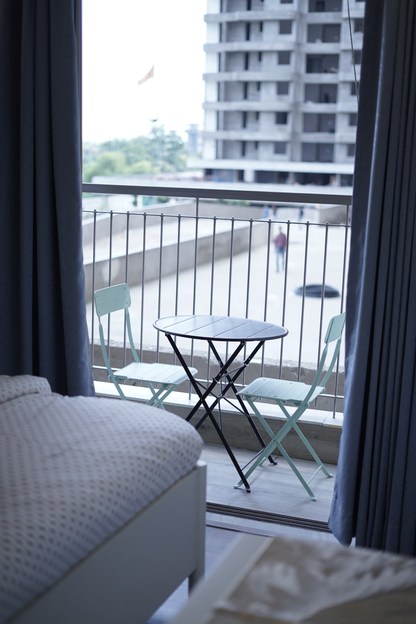 Private balcony seating at SVP Corporate Suites