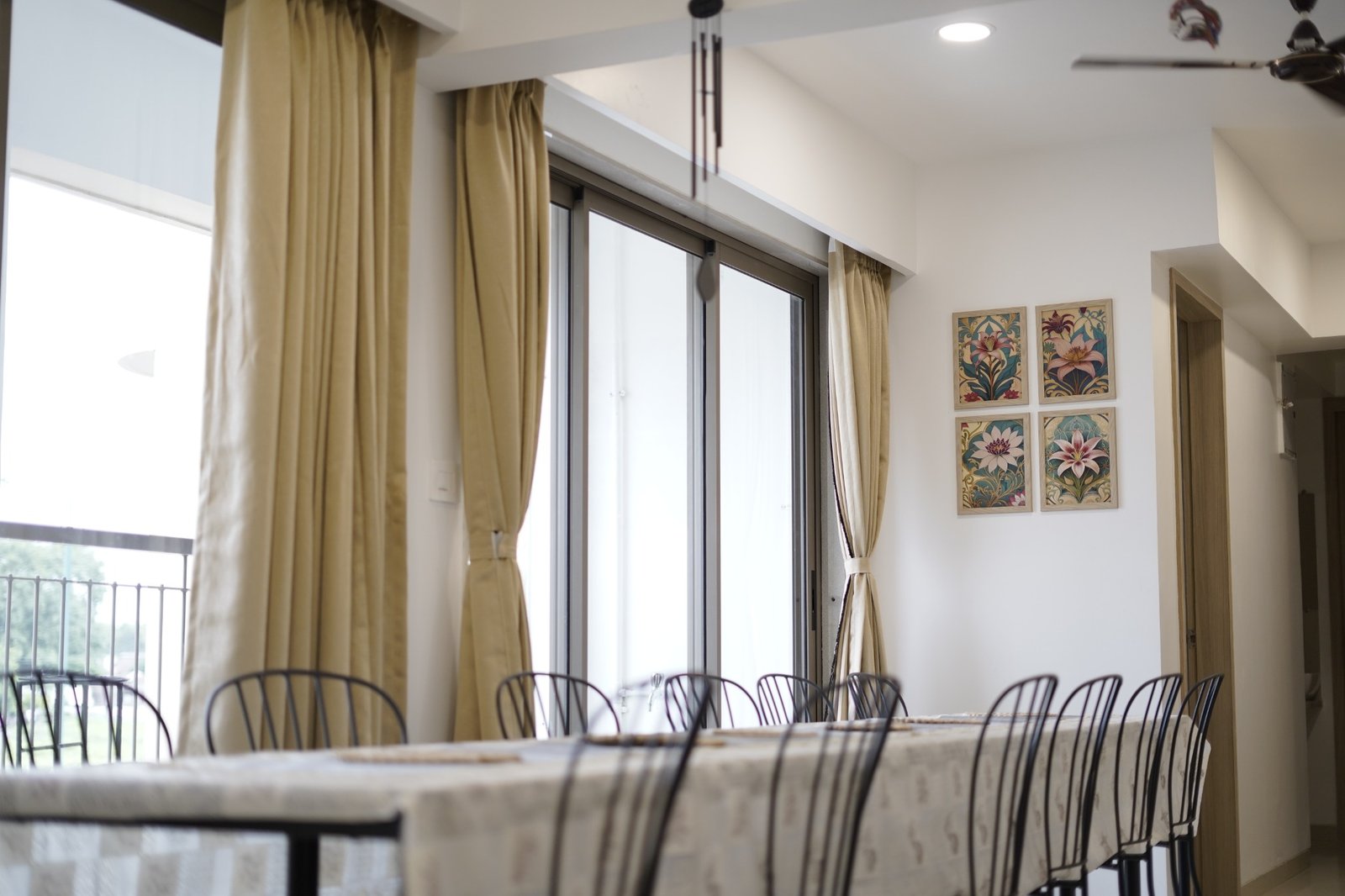 Dining and living space at SVP Corporate Suites in MIHAN, Nagpur